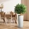 Artificial Fiddle Leaf Fig Plant Indoor 5FT Faux Fig Tree with Mocha Diamond Planter Tall Fake Floor Plant Potted Artificial Trees for Home Office Living Room Decor Indoor